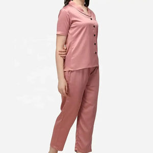 Camisón de Seda 100% para Mujer, Satinado, Bordado, Largo hasta la Rodilla, Manga Corta, Sexy, Talla Grande, Secado Rápido - Product Image 3