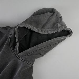Sudadera con capucha con estampado de soplo de peso pesado de alta calidad, moda de invierno, ropa de calle para hombre, sudaderas con capucha de gran tamaño con hombros caídos - Product Image 3