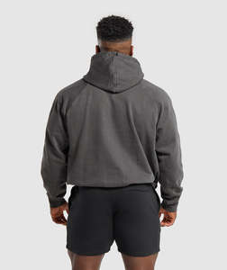 Oem Sweats à capuche oversize personnalisés 500 Gsm pour hommes Streetwear épais en coton avec broderie simple d'un poids lourd - Product Image 3