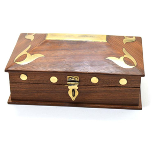 Caja de regalo de madera hecha a mano clásica Caja de regalo de madera rectangular Contenedores de almacenamiento de boda Material de madera Precio al por mayor - Product Image 2