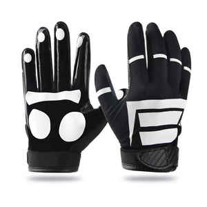 Gants de gardien de but de football en cuir personnalisables de haute qualité sans danger pour l'entraînement et les allumettes en caoutchouc et PU - Product Image 1
