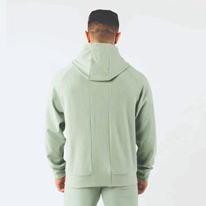 Alta calidad 80% Algodón 20% poliéster streetwear slim fit chándales dos piezas conjunto de hombres chándal ropa deportiva trajes de entrenamiento - Product Image 4