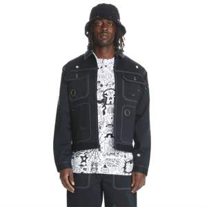 Eyelet Utility Jacket-Chaqueta elegante y funcional con detalles de ojales para hombres y mujeres, perfecta para ropa informal y al aire libre - Product Image 5