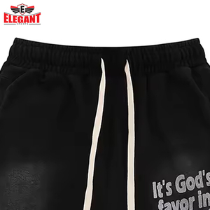 Pantalones cortos de algodón con estampado de algodón 3D pesado con logotipo personalizado para hombre - Product Image 6