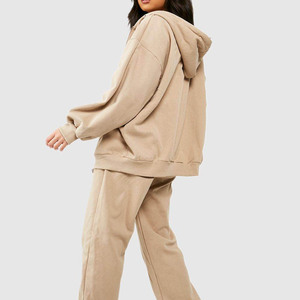 Ropa de mujer de otoño con logotipo personalizado, conjunto de pantalones de 3 piezas para correr, chándal, conjunto de chándal para mujer, traje para correr, Sudadera con capucha de lana - Product Image 6