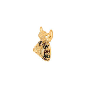 Pendentif Mangalsutra plaqué or avec breloque en perle - Product Image 5