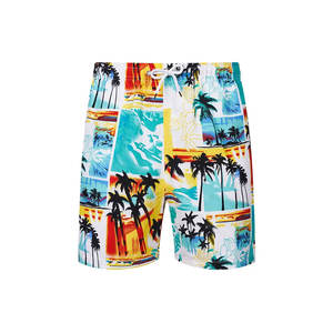 Shorts de bain pour hommes, kaki, imprimé mandala folklorique, protection solaire UPF 50+, séchage rapide, imperméable, écologique, vêtements de plage performants - Product Image 1