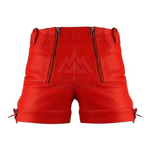 Pantalones Cortos de Cuero para Hombre de Alta Calidad, Transpirables, de Cintura Media, Informales, de Material Duradero - Product Image 1