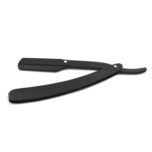 Outil de rasage de gorge pliant professionnel de barbier épilateur de précision rasoir de barbier à bord droit par des roches grises - Product Image 1