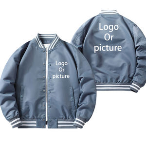 Chaqueta ligera de Chicago Cierre de cremallera de secado rápido Precio competitivo Tela de lona Diseño bordado Stand Collar Logo Front - Product Image 4