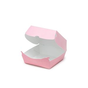 Boîtes à hamburgers personnalisées OYSTER 12x12x9 cm - Blanc ou Havana avec laminage brillant ou mat - Product Image 3