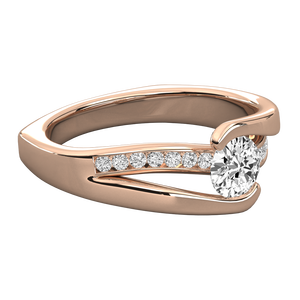 Anillo Solitario de Oro de 10K con Diamante Brillante Cultivado en Laboratorio - Product Image 4