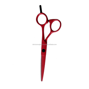 Tijeras de acero inoxidable, color rojo, para el pelo - Product Image 4