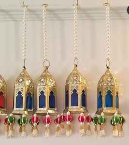 Perle suspendue doré photophore lanterne bougeoir fer photophore décor à la maison décoration guirlandes - Product Image 3