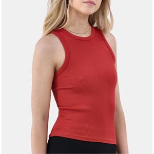 Custom Women's High Neck Ribbed Sleeveless Tank Top Breathable Eco-Friendly <b>Stretchy</b> <b>Fabric</b> Great for Gym Yoga and Daily Wear - Product Image 3
