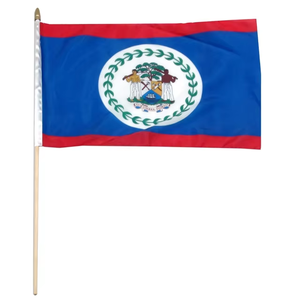 <span class=keywords><strong>Bandera</strong></span> de mano de país de <span class=keywords><strong>Belice</strong></span> con impresión personalizada - Product Image 1