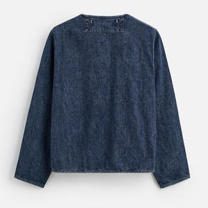 Chaqueta de mezclilla personalizada para hombre con estilo minimalista adecuada para looks casuales e inteligentes diarios - Product Image 2