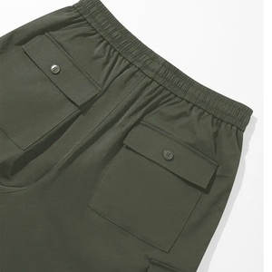 Nuevo diseño de moda para hombres de alta calidad Streetwear estilo Cargo pantalón Color sólido cómodo transpirable hombres Cargo pantalón - Product Image 6