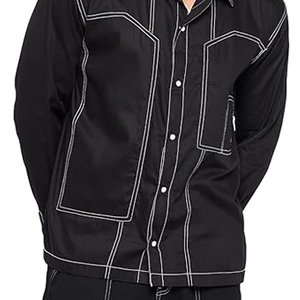 Veste en jean rembourrée, écologique, respirante, chaude, décontractée, pour homme et femme, style vintage, denim délavé, boutons - Product Image 5