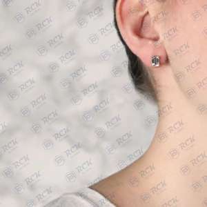 3.00 TCW <b>Emerald</b> Cut Moissanite Diamond Stud <b>Earrings</b> for Women Anniversary Gift with Prong Setting for Her - Product Image 3