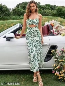 Fait à la main indien 100% coton robe imprimé fleuri élégant femmes fête porter doux élégant personnalisé mariée cadeau de mariage décontracté - Product Image 3