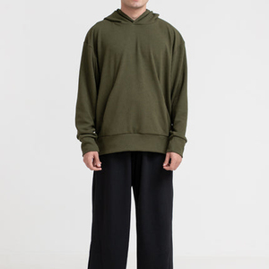 Sweat à capuche uni pour hommes Sweat-shirt sur mesure Tissu doux Vêtements décontractés OEM Commande en gros d'usine Fournisseur disponible - Product Image 1