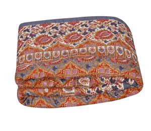 La mejor calidad 100% algodón Kantha edredón bloque de mano impreso tamaño Queen venta al por mayor - Product Image 2