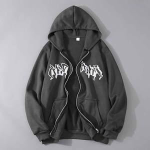 Street Unisex <b>Hoodies</b> Hip Hop <b>Zip</b> <b>Up</b> <b>Vintage</b> Oversized Streetwear Baggy <b>hoodies</b> - Product Image 5