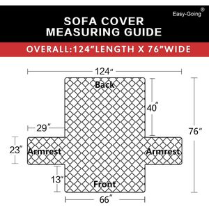 Reversible Water-Resistant Couch <b>Cover</b> Available in 4 Colors & 3 Sizes <b>for</b> Furniture Protection! - Product Image 3