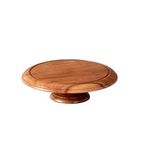 Soporte de pastel Premium de forma redonda de alta calidad de madera Natural con Material de Metal MOQ bajo precio de fábrica soporte de pastel hecho a mano - Product Image 3