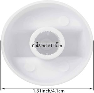 Paquete de 4 perillas de control universales de repuesto con 12 adaptadores para <span class=keywords><strong>horno</strong></span>/estufa/Rang (<span class=keywords><strong>blanco</strong></span>) - Product Image 4