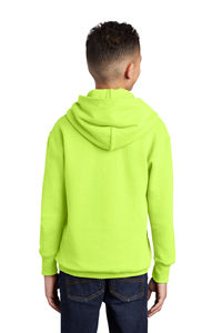 Sweat à capuche imprimé de logo personnalisé couleur néon en gros bon marché meilleur design pulls à capuche professionnels pour enfants - Product Image 2