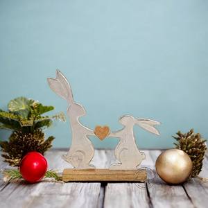 Décoration de table de Pâques en bois festif avec accent de lapin, design artisanal, centre de table parfait pour la saison des fêtes, décoration de la maison - Product Image 3