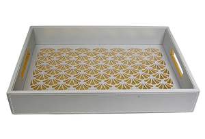 Meilleur prix Italia Leatherite Plateau Taille Plateau de nourriture pour la maison Plateau pour servir des gâteaux Pâtisseries Snacks - Product Image 5