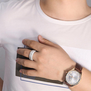 Bague de princesse en diamant de laboratoire VVS en or 10K, 14K, 18K, style hip hop de luxe pour hommes - Product Image 3