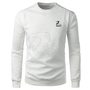 Sweat-shirt polaire OEM pour homme grande taille, haute qualité, broderie logo personnalisée, couleur unie contrastante, effet délavé, hiver - Product Image 1