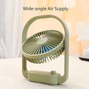 Rechargeable <b>Mini</b> Desk Fan USB Portable <b>Table</b> Fan with LED Light 3 Speed Settings for Home Office Car - Product Image 2