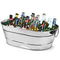 Hielera para Bebidas con Asa, Impresión de Logotipo Personalizado, Enfriador de Vino y Champán de Metal Galvanizado, Gran Capacidad de 5 Litros, Suministros para Eventos