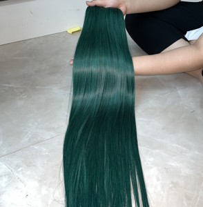 วิกผมดิบสีเขียวทรงตรงจากเวียดนามพร้อมที่ปิดและวิกผมลูกไม้ใส - Product Image 6