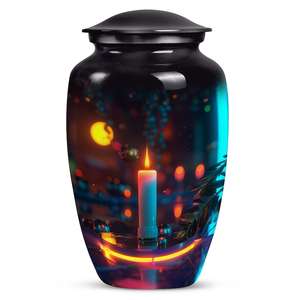 Urna conmemorativa de vela para cenizas humanas 10 "decorativa conmemorativa grande para cenizas de adultos recuerdo cenizas personalizadas urna de 1-200 pulgadas cúbicas - Product Image 1