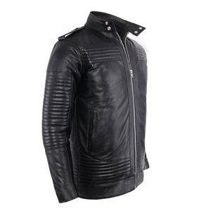 Chaqueta de cuero de calidad superior para hombre estilo con chaqueta de cuero de vaca 100% original a la venta - Product Image 2