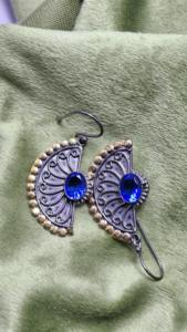 Boucles d'oreilles de luxe haut de gamme en argent sterling 925 avec pierre précieuse topaze bleue de Londres, bijoux à prix avantageux - Product Image 4