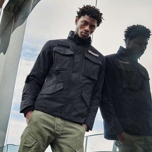 High Quality Men's Grey Motorcycle <b>Jacket</b> Waterproof Multiple Pockets Zipper Stand <b>Collar</b> & Inner Heated Lining - Product Image 2