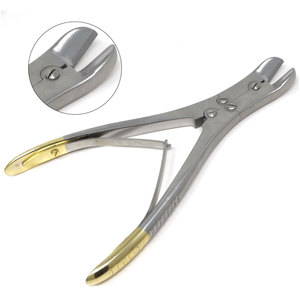 Instruments chirurgicaux orthopédiques manuels, coupe-câbles et coupe-clous TC 7 pouces, instruments chirurgicaux orthopédiques, poignée dorée, coupe-câbles et coupe-clous - Product Image 2