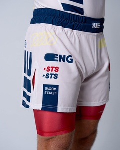 Shorts de boxe et de MMA personnalisés de haute qualité, imprimés par transfert thermique, nouveau design léopard, arts martiaux, unisexe, légers, respirants - Product Image 3