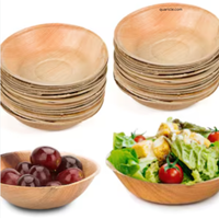 Bols jetables en pulpe de palmier Areca et bambou, 100 % biodégradables, compatibles micro-ondes, écologiques, 240 mm, pour pâtes/nouilles