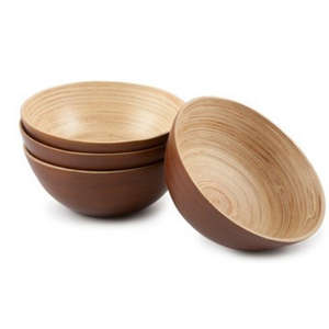 Bols en bambou naturel gravés au logo pour la cuisine, durables et écologiques, pour la cuisine, les restaurants et les hôtels - Product Image 1