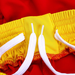 Ensembles d'uniformes de basketball unisexes en gros, respirants, grandes tailles, séchage rapide, évacuation de l'humidité, col en V, shorts à cordon de serrage pour l'été - Product Image 5