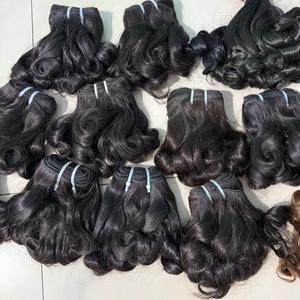 Precios directos en extensiones de cabello virgen de templo indio crudo sin procesar Paquetes de cabello ondulado rizado Extensiones de cabello humano para conocedores - Product Image 3
