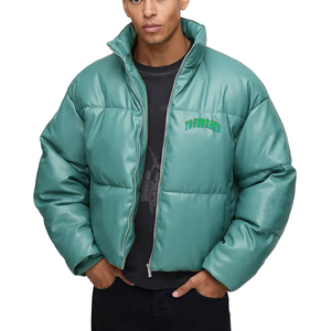 Chaqueta Casual de Invierno para Hombre, Cuello Alto, Cierre de Cremallera, Detalle de Botones, Ecológica, Impermeable, Cortavientos, Reversible, de Lona, OEM - Product Image 1